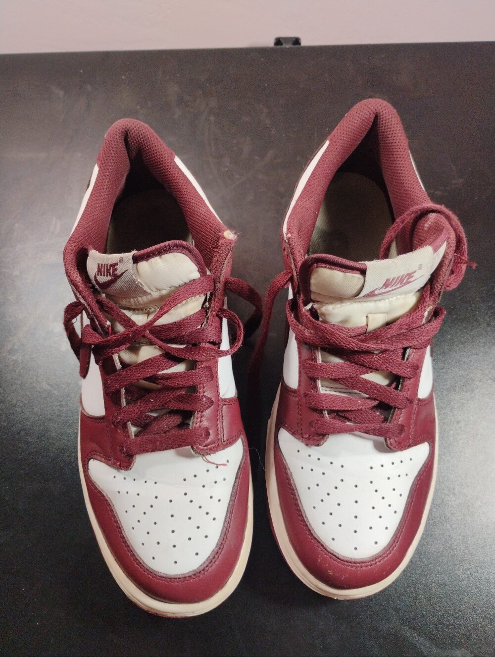 Nike Dunk Low Redwood GS 7Y White Gym Red FB9109‑115 – As‑Is